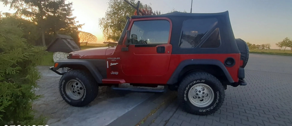 Jeep Wrangler cena 52000 przebieg: 220000, rok produkcji 1998 z Gniezno małe 211